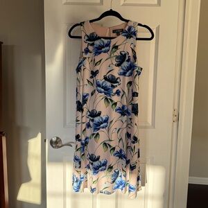 Ralph Lauren Blue Floral Midi Dress
